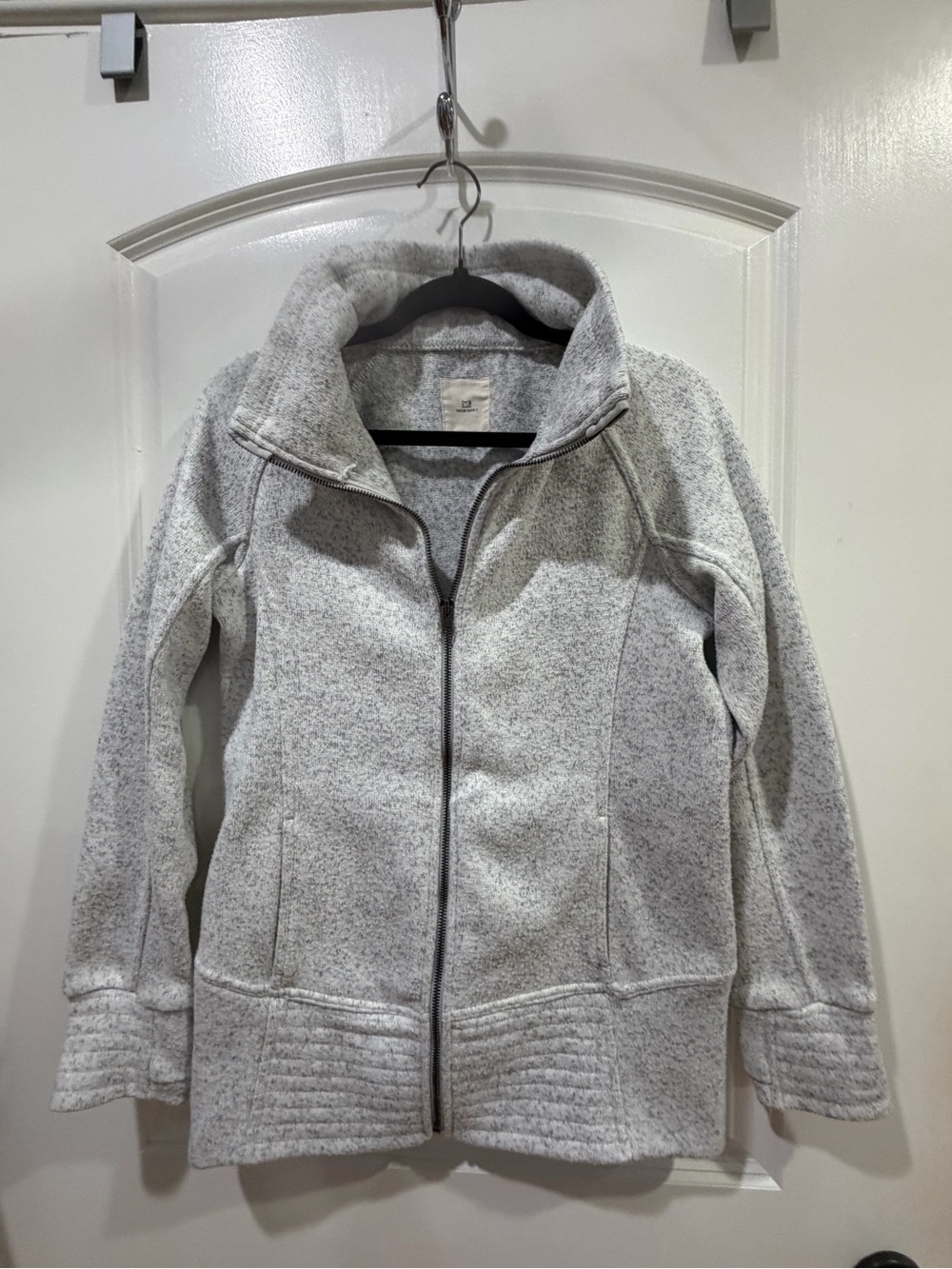 Thread & Supply Light Gray Teddy Zip-Up Jacket